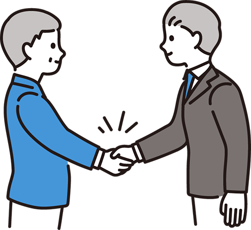 リモート面談をするイラスト